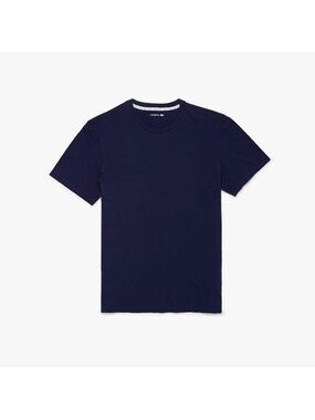 Lacoste Mens Crewneck Cozy Sleep Shirt Navy Blue Size S Cotton